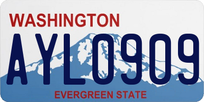 WA license plate AYL0909