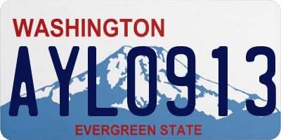 WA license plate AYL0913
