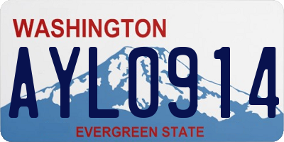 WA license plate AYL0914