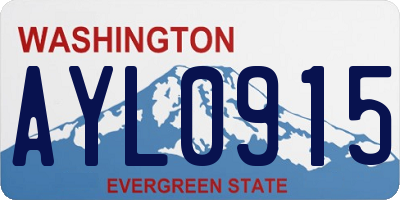 WA license plate AYL0915