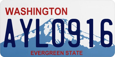 WA license plate AYL0916