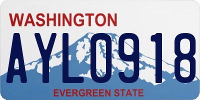 WA license plate AYL0918