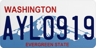 WA license plate AYL0919