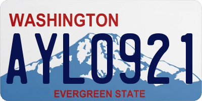 WA license plate AYL0921