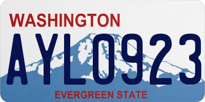WA license plate AYL0923