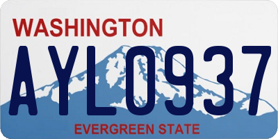 WA license plate AYL0937