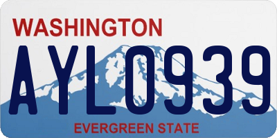 WA license plate AYL0939