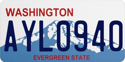 WA license plate AYL0940