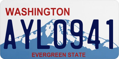 WA license plate AYL0941