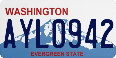 WA license plate AYL0942