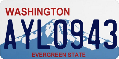 WA license plate AYL0943