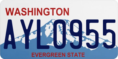 WA license plate AYL0955