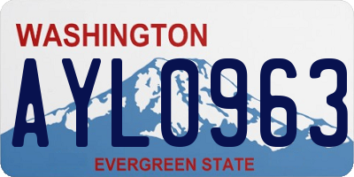 WA license plate AYL0963