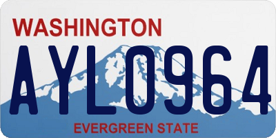 WA license plate AYL0964