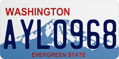 WA license plate AYL0968