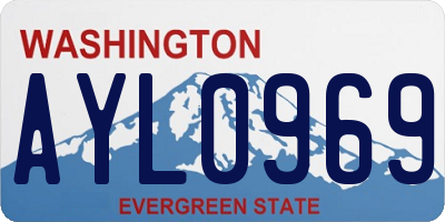 WA license plate AYL0969
