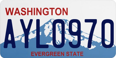 WA license plate AYL0970