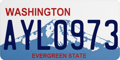 WA license plate AYL0973