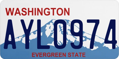 WA license plate AYL0974