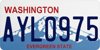 WA license plate AYL0975
