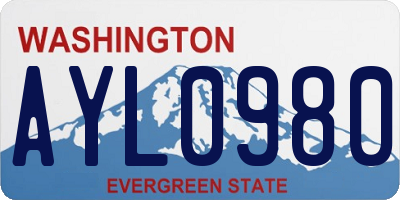 WA license plate AYL0980