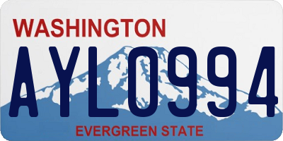 WA license plate AYL0994