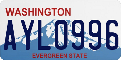 WA license plate AYL0996