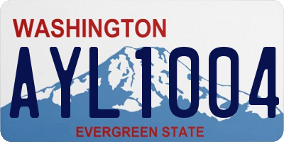 WA license plate AYL1004