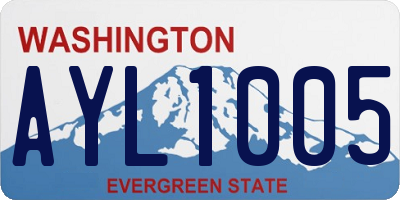WA license plate AYL1005