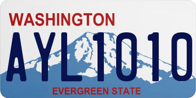 WA license plate AYL1010