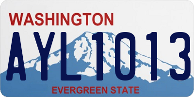 WA license plate AYL1013