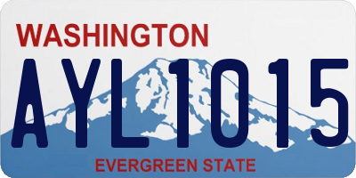 WA license plate AYL1015