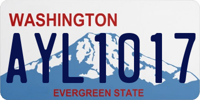 WA license plate AYL1017