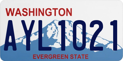 WA license plate AYL1021