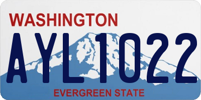 WA license plate AYL1022