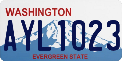 WA license plate AYL1023