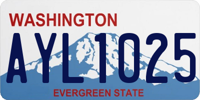 WA license plate AYL1025