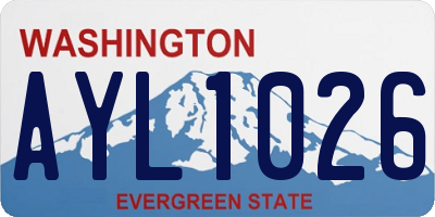 WA license plate AYL1026