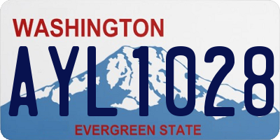 WA license plate AYL1028