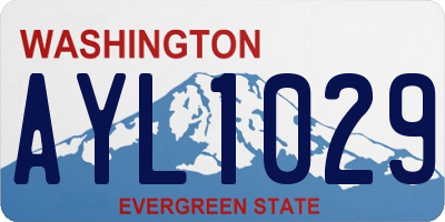 WA license plate AYL1029