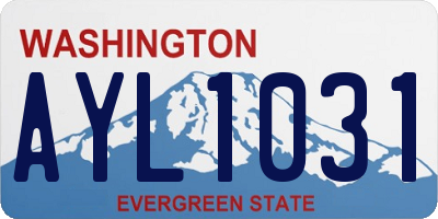 WA license plate AYL1031