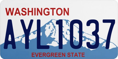 WA license plate AYL1037