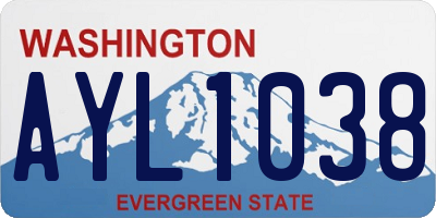 WA license plate AYL1038