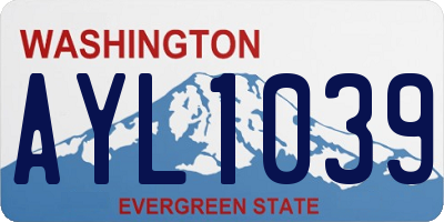 WA license plate AYL1039