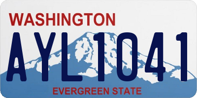 WA license plate AYL1041