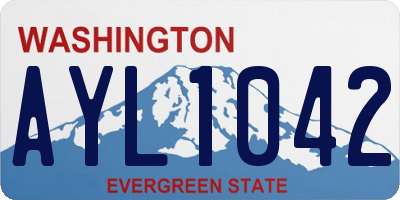 WA license plate AYL1042