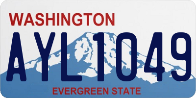 WA license plate AYL1049