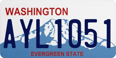 WA license plate AYL1051