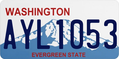 WA license plate AYL1053