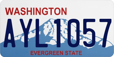 WA license plate AYL1057